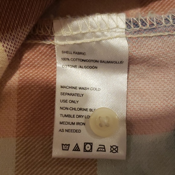 Isabella Sinclair plaid ruffle henley top small - Picture 6 of 6